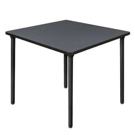 Regency Kee Folding Tables, 42 W, 42 L, 29 H, Wood, Metal Top, Grey TBF4242GYBK